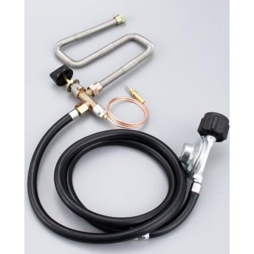 Propane Fire Pit Control Valve System Kit Fireplace Parts Gas Regulator Valve With Hose 600mm Universal M8 Thermocouple