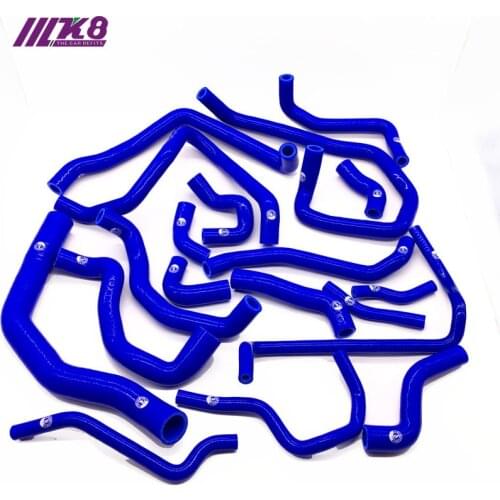Silicone Radiator Hose Kit For For V W GOLF MK7 GT I Audi 3 (19PCS) red/blue/black