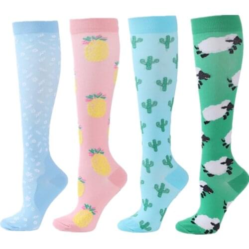 New Compression Socks Women Men Best Nurses For Athletic Fitness Crossfit Flight Travel Outdoor Marathon Long Pressure Stockings