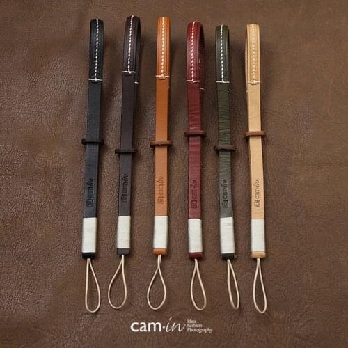 Cam-in WS011 Leather Camera Hand Wrist Strap Wriststrap Vintage Style for SLR DSLR Digital Mirrorless Cameras