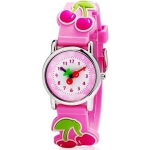 WILLIS Cartoons Quartz Watches Child 3D Cherry CLOCK Children Waterproof Design Analog Clock kid Fashion Wrist Watch PENGNATATE