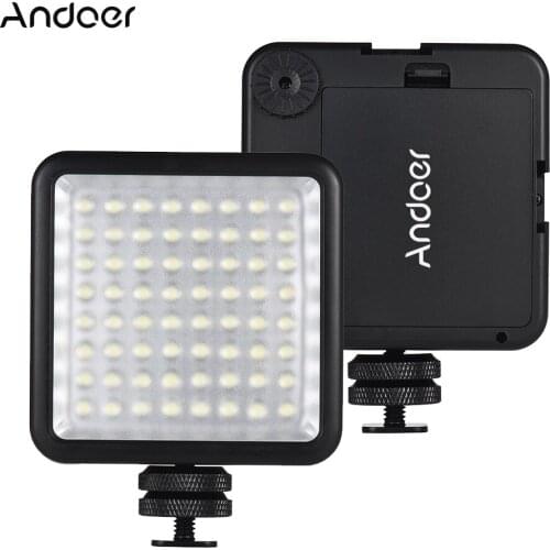 Andoer 64LED On Camera Mini LED Light Panel Lamp Dimmable Camcorder Video Lighting for Canon Nikon Sony Panasonic Olympus Godox