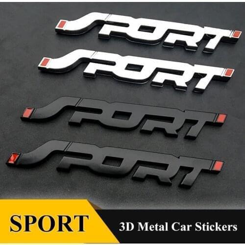 3D Metal Car Trunk Racing SPORT Emblem Badge Decal Sticker For Ford Hatchback Fiesta Escort Mondeo Taurus Ecosport Kuga Edge
