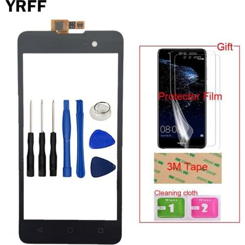 Mobile Phone Front Touch For BQ BQS-5065 BQS 5065 Touch Screen Glass Digitizer Panel Lens Sensor Capacitive + Protector Film