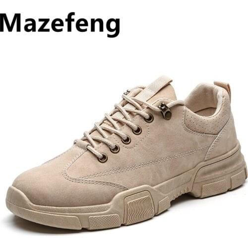 2020 New Men Boots Military Boots Men Winter Ankle Lightweight Shoes Men PU Leather Waterproof Lace Up Winter Casual Non Slip