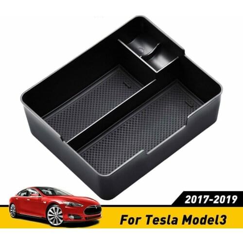New Model 3 Car Central Armrest Storage Box For Tesla Model 3 Car Accessories Console Holder Auto Container Glove Organizer Case