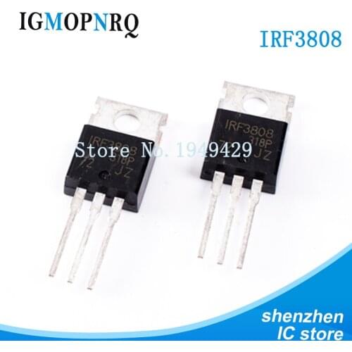 10PCS IRF3808PBF TO-220 IRF3808 MOSFET MOSFT 75V 140A 7mOhm 150nC New