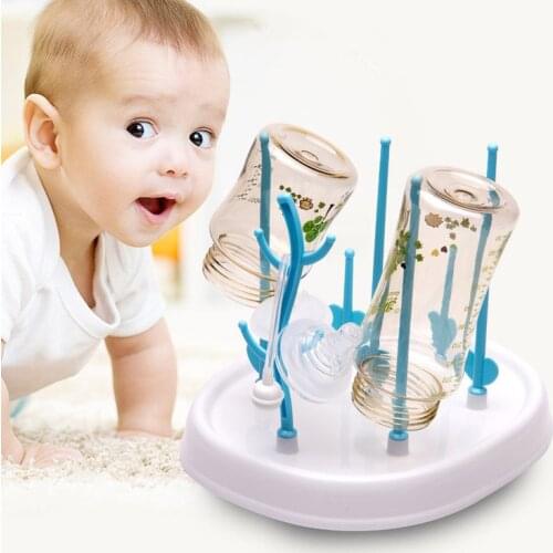 2020 New Baby Bottle Drying Rack Baby Bottle Rack Tree Straight Stlye Cleaning Dryer Drainer for baby
