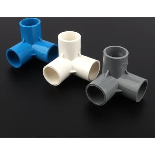 35pcs/lot 20mm Socket Stereoscopic PVC Tee Connectors Garden Irrigation Fittings Aquarium Tank Tube Adapter Household DIY Tools