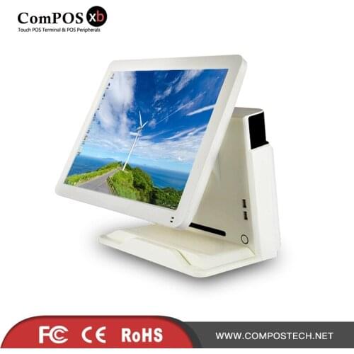 POS all in one 15" resistive touch screen pos system commercial retail restaurant pos terminal