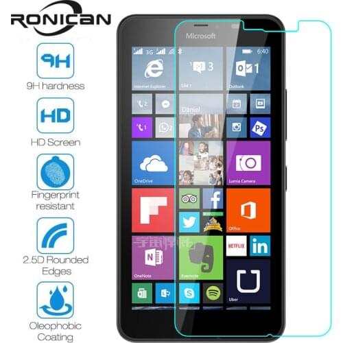 RONICAN Screen Protector For Nokia Microsoft Lumia 640 XL 640XL N640XL Dual Sim Tempered Glass Protective Film for Nokia 640XL