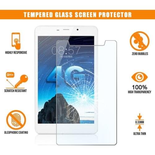 Screen Protector for Cube T8 /T8 Plus 4G Tablet Tempered Glass 9H Premium Scratch Resistant Anti-fingerprint Film Guard Cover