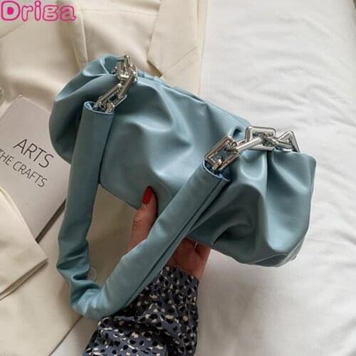 Driga Folds Soft Pu Leather Female Crossbody Bags Shoulder Bag For Women 2021 Designer Purses And Handbags Female Chain Bags