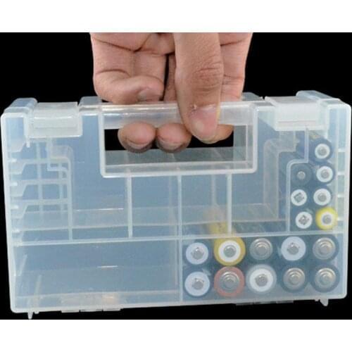 Hard Plastic Anti Impact Wear Resistant Storage Box Battery Case Practical Organizer Clear Inner Compartment Holder AA AAA