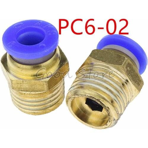 Free shipping 10PCS/5PCS/2PCS PC6-02 Pneumatic fitting push in quick connector fittings