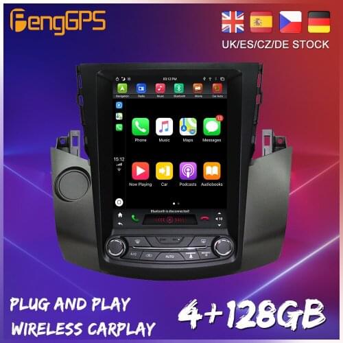 128G Android 9.0 Tesla Style Screen For Toyota RAV4 2003 - 2009 Car Multimedia Function Player GPS Radio Auto Stereo Head Unit