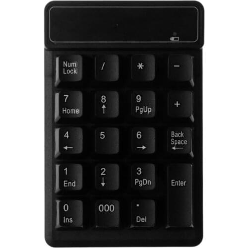 2.4GHz Mini USB Wireless Numeric Keypad 19 Keys Number Pad Numpad Receiver for Windows XP/7/8 Laptop PC Computer Accessories