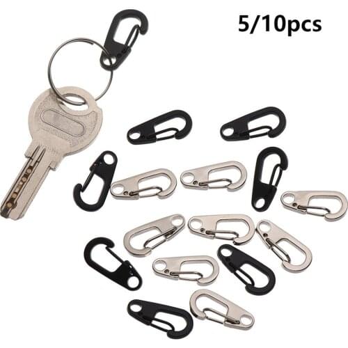 2/4pcs Outdoor Mini Aluminium Alloy Hang Buckle Survival EDC Gear D Carabiner Key Chain Clip Key Chain Travel Tools