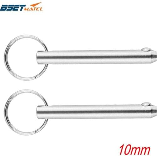 2PCS 10mm Stainless Steel 316 Marine Grade Quick Release Ball Pin for Boat Bimini Top Deck Hinge Marine Boat Accessories