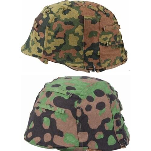 2PCS WWII WW2 German Canvas Camo Helmet Cover Fits M35 M40 Helmets High Quality Field Equipment NO HELMET