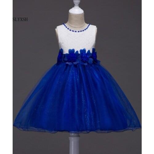 2018 Girls Dress Summer Kids Party Wedding Dresses For Children Clothing Girls Princess Lace Dress Costume For Girls Vestidos