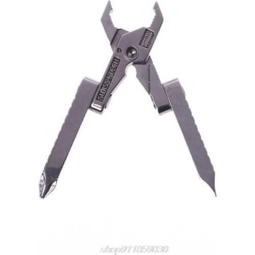 6 in 1 Multi - function Outdoor Tool Clamp Mini-pliers Micro Multitool Keychain Portable Folding Tool Equipment J28 21 Dropship