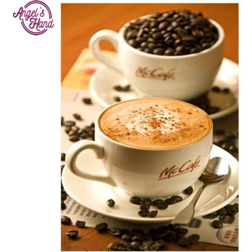 DIY 5D diamond embroidery,3D diamond painting,Diamonds mosaic,Full square Rhinestones coffee cup cross stitch,Christmas decor