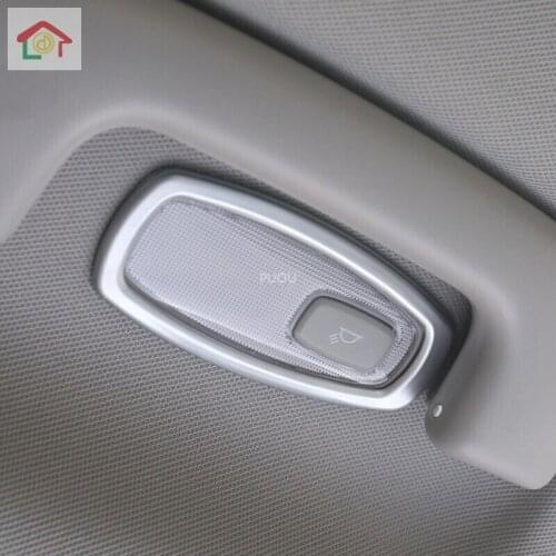 Car stick Chrome ABS rear back read reading roof light switch lamp frame trim panel 2pcs for Kia Sportage KX5 2016 2017 -2020