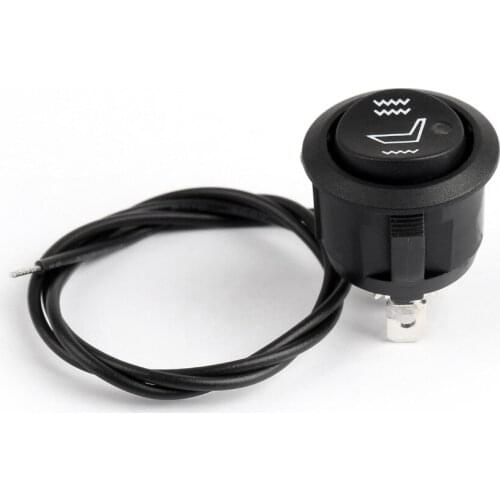 Areyourshop Car 3Pin Seat Heater Switch R13-112DL Universal Round Heated Rocker ON-OFF 1P