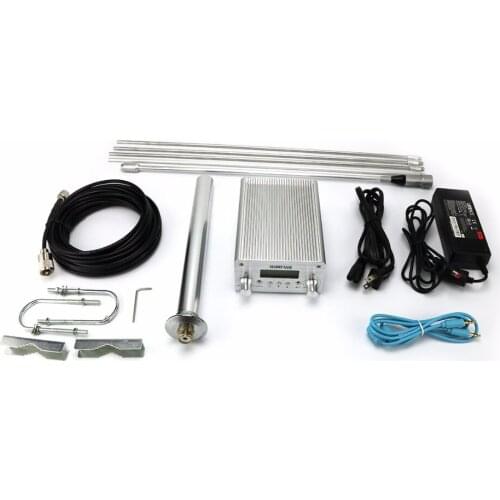 Free Shipping Manufacturer NIO-T6A Professional fm pll transmitter kit+audio cable+power supply+short antenna