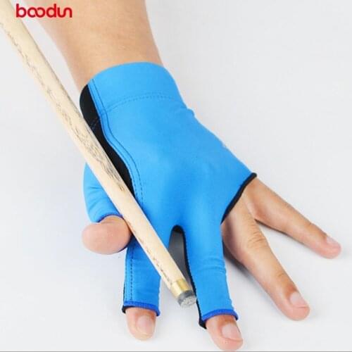Boodun 1 Piece Profession 3 Fingers Left Hands Billiards Gloves Lycra Snooker Glove Snooker instruments Billiard Accessories