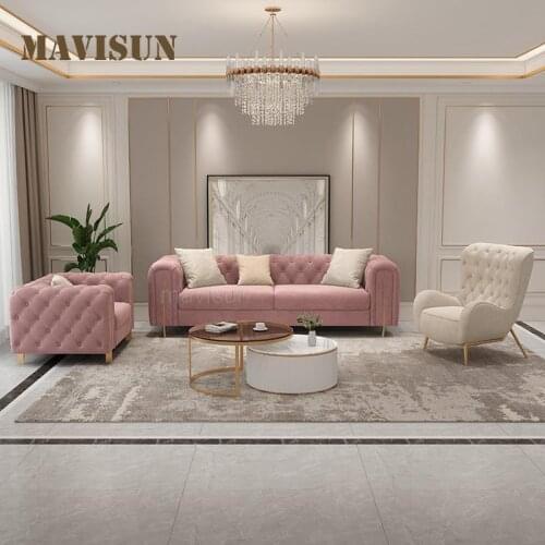 All The Pink Chesterfield Sofa Fashion High-End Sofa Set Living Room Furniture Upholstered Sectional Lounge Couch Love-seat