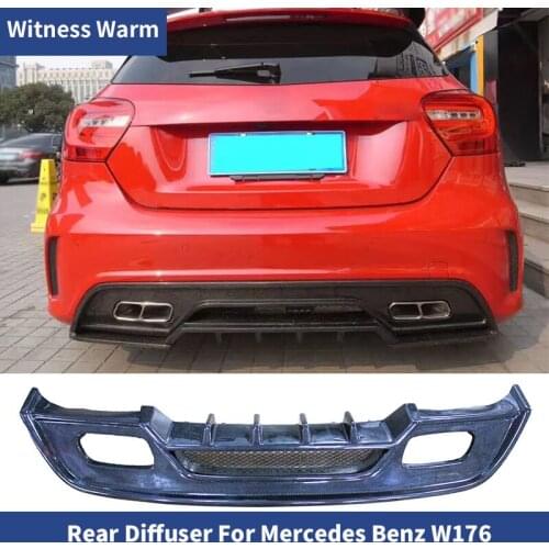 For Mercedes-Benz W176 A45 Rear diffuser Bumper Lip Spoiler A Class A45 spoiler car body kit 13-16