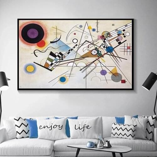 Home Decor Modern Abstract Wall Art Pictures By Wassily Kandinsky Canvas Paintings Posters and Print for Living Room Cuadros