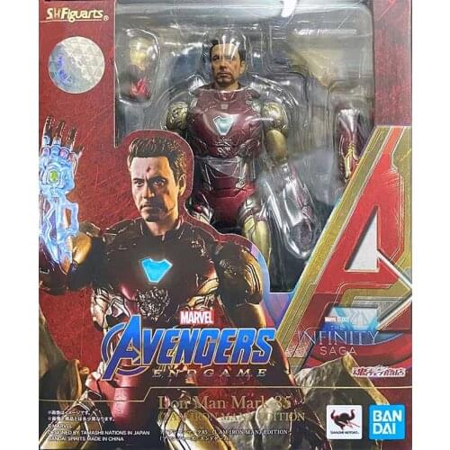 16cm BANDAI Marvel figure SHF Avengers: Endgame Iron Man Action PVC Collection Model Toy Anime Figure Toys For Kids