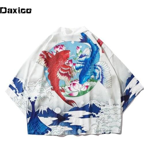 New Arrival Man Japanese Kimono Cardigan Woman Vitage Yakata Samurai Cosplay Costume Woman Tang Suit Blouse Beach Sun Protection