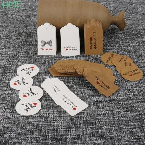 Brown White Paper Gift Label Organizer Hang Tag Handmade Jewelry Charms Round wedding Cookies Decorative Earring Packing Cards