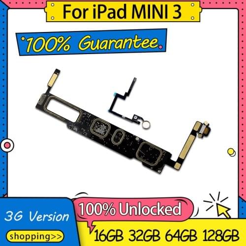 WIFI+3G SIM Version Motherboard For iPad Mini 3,100% Working Logic Board For iPad Mini 3 Motherboard With/Without Touch ID
