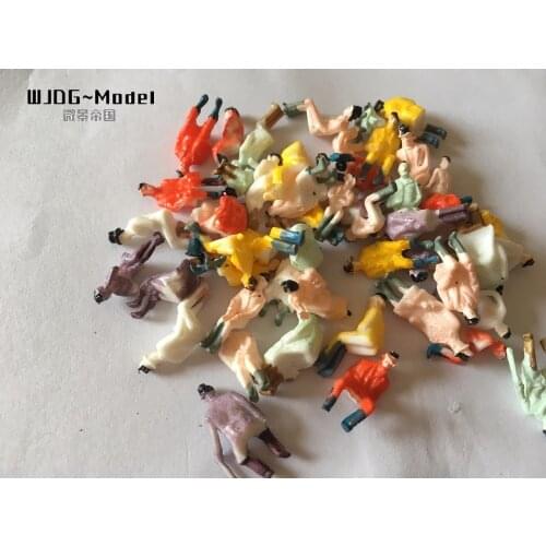 Ordinary material sitting in any scale 1/87ABS plastic train model scale of building the train passengers layout drawing dat