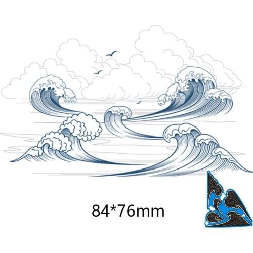 MT Craft Wave Dies Frame Metal Cutting Dies Stencil Scrapbooking Photo Album Decorative Embossing Paper Card Crafts Die Cut