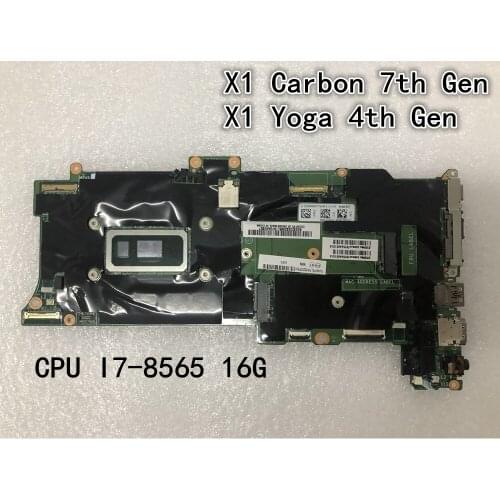 Original laptop Lenovo Thinkpad X1 Carbon 7th Gen/ X1 Yoga 4th Gen Motherboard With CPU I7-8565U RAM 16G FRU 5B20X57823 01YU368