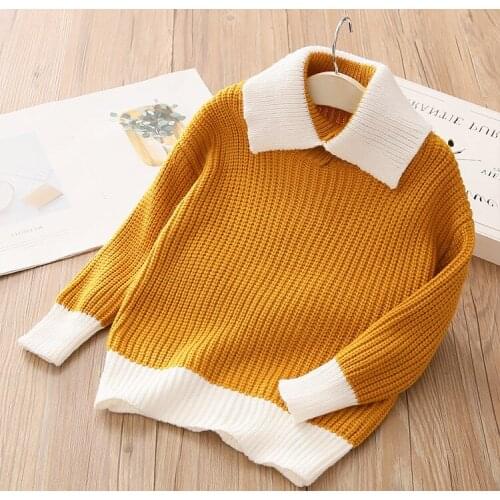 2021 Autumn Winter Kids Patchwork Sweater Children Bear New Year Clothing Boys Girls Cotton Baby Costumes SD3
