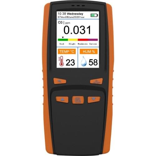 Portable Ozone Analyzer Multifunctional O3 Ozone Meter Air Detector Intelligent Sensor Ozone Meter Air Quality Pollution Monitor