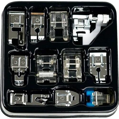 11pcs Sewing Presser Foot Feet Multi-function Domestic Household Sewing Accessories For Brother Singer Sewing Machine