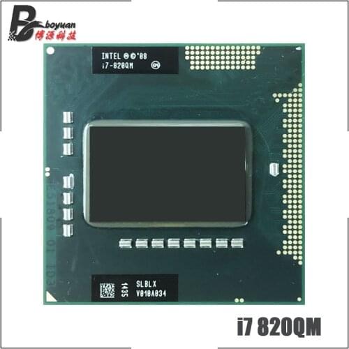 Intel Core i7-820QM i7 820QM SLBLX 1.7 GHz Quad-Core Eight-Thread CPU Processor 8W 45W Socket G1 / rPGA988A