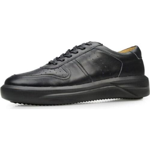 Luxury Trainers Summer Male Adult Shoes Casual Lace-up Flats Spring Black Shoes White Black Brogue Men Genuine Leather Shoes