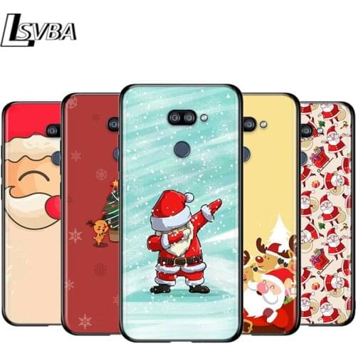 Christmas Old Man Elk For LG K22 K71 K61 K51S K41S K30 K20 2019 Q60 V60 V50S V50 V40 V30 G8S G8 X ThinQ Black Phone Case