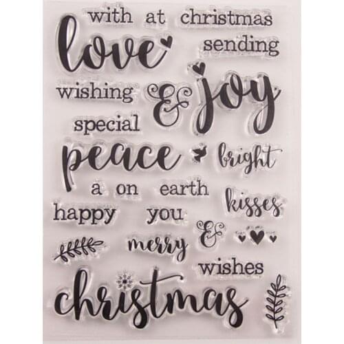 Merry Christmas Silicone Clear Seal Stamp DIY Scrapbooking Embossing Photo Album Decorative Paper Card Craft Art Handmade Gift