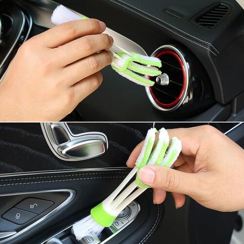 Car Air Conditioner Vent Slit Cleaner Brush Stickers For Peugeot 107 108 206 207 301 406 407 SW 607 308 307 508 RCZ Accessories