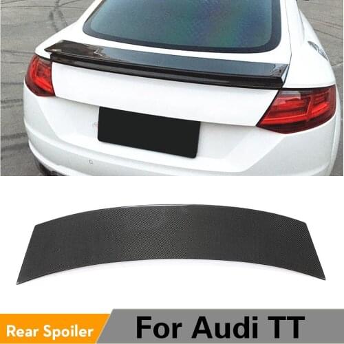 Carbon Fiber Rear Roof Spoiler Boot Lip Wing Spoiler For Audi TT 2015 - 2019 Window Spoiler Lid